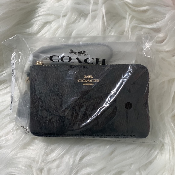 🆕Coach Double Zip Wallet In Signature Canvas - Picture 3 of 7